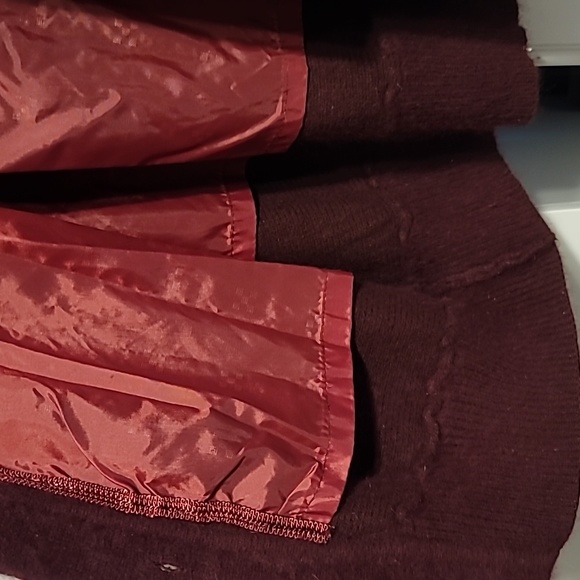 VTG Amelia Austin Sweater Women's Cardigan Burgundy Angora Rabbit Hair Blend - Picture 10 of 12